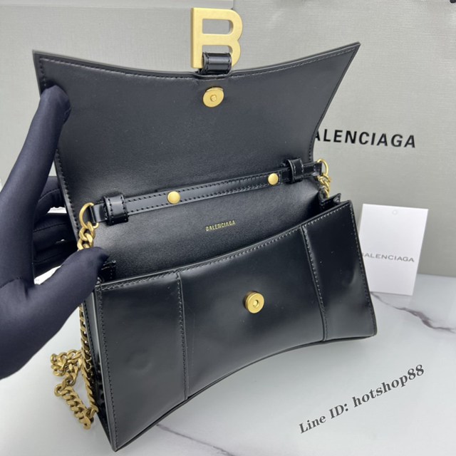 Balenciaga專櫃爆款鱷魚紋牛皮女包鏈條包 巴黎世家經典沙漏鏈條斜挎包 fyj1045